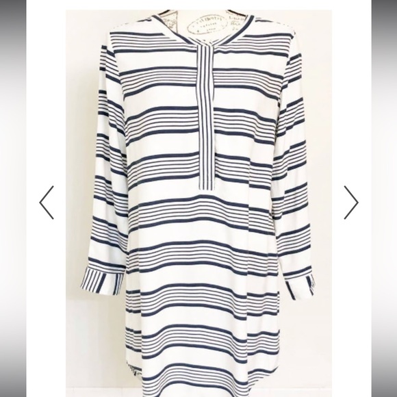 Vince Camuto striped tunic beach coverup - Picture 1 of 7